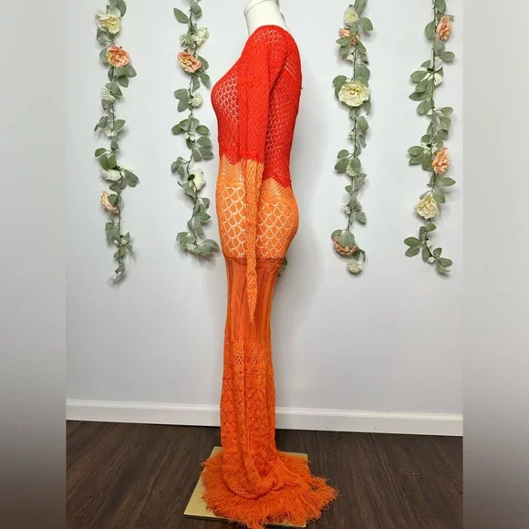 Ronny Kobo Two Tone Knit Maxi Dress - Picture 8 of 16